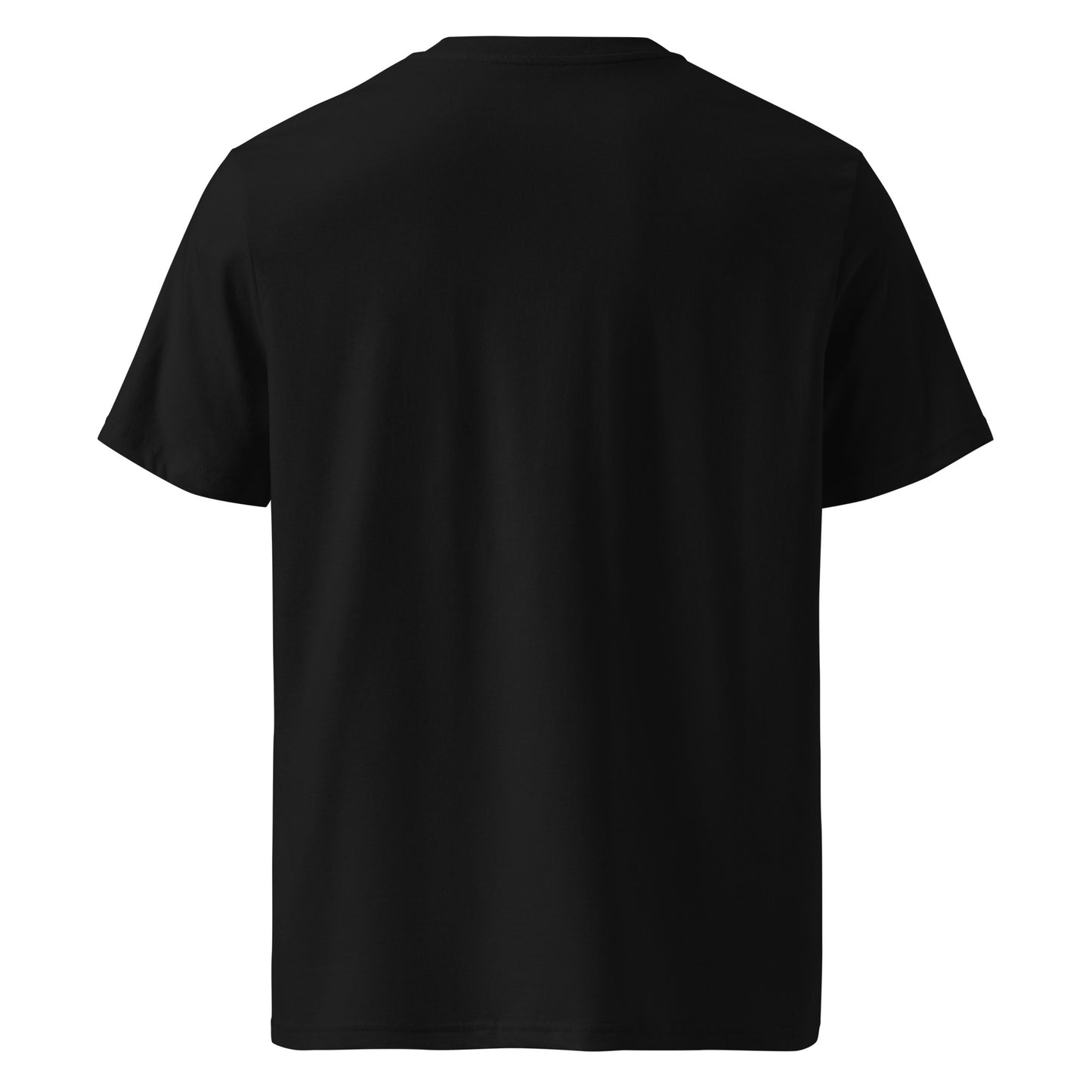Vía de la Plata Camino route map t-shirt in black showing elevation profile from Seville to Santiago de Compostela back view